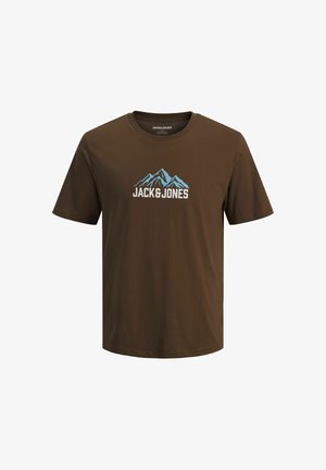 Jack & Jones, T-SHIRT PLUS SIZE T-SHIRT - T-shirt imprimé - cocoa