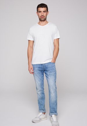 Camp David V-NECK MIT USED-KANTE - T-Shirt basic - opticwhite
