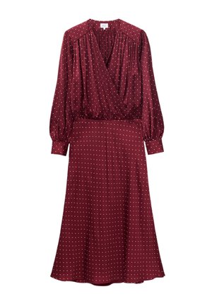 & OTHER STORIES, & OTHER STORIES V-NECK WRAP DRESS - Maxiklänning - dark red