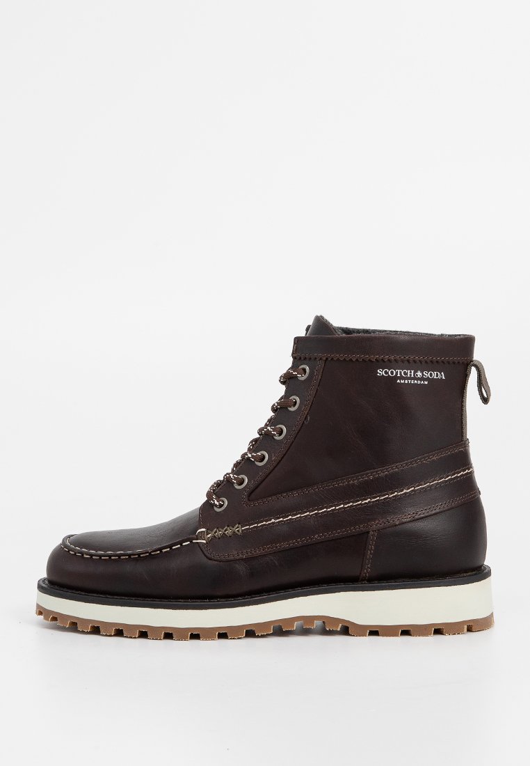 Scotch & Soda Veterboots donkerbruin Scotch & Soda Veterboots donkerbruin