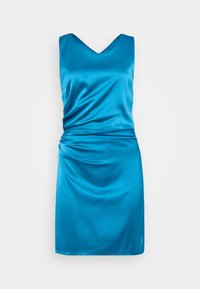 AUTUMN WEDDING SASHA BACK CROSS MINI - Cocktail dress / Party dress - dark teal blue