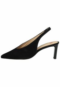Escarpins Noirs Talons Hauts HÖGL Cuir Peint - Taille 39, Modèle HMa319, Occasion En Bon état