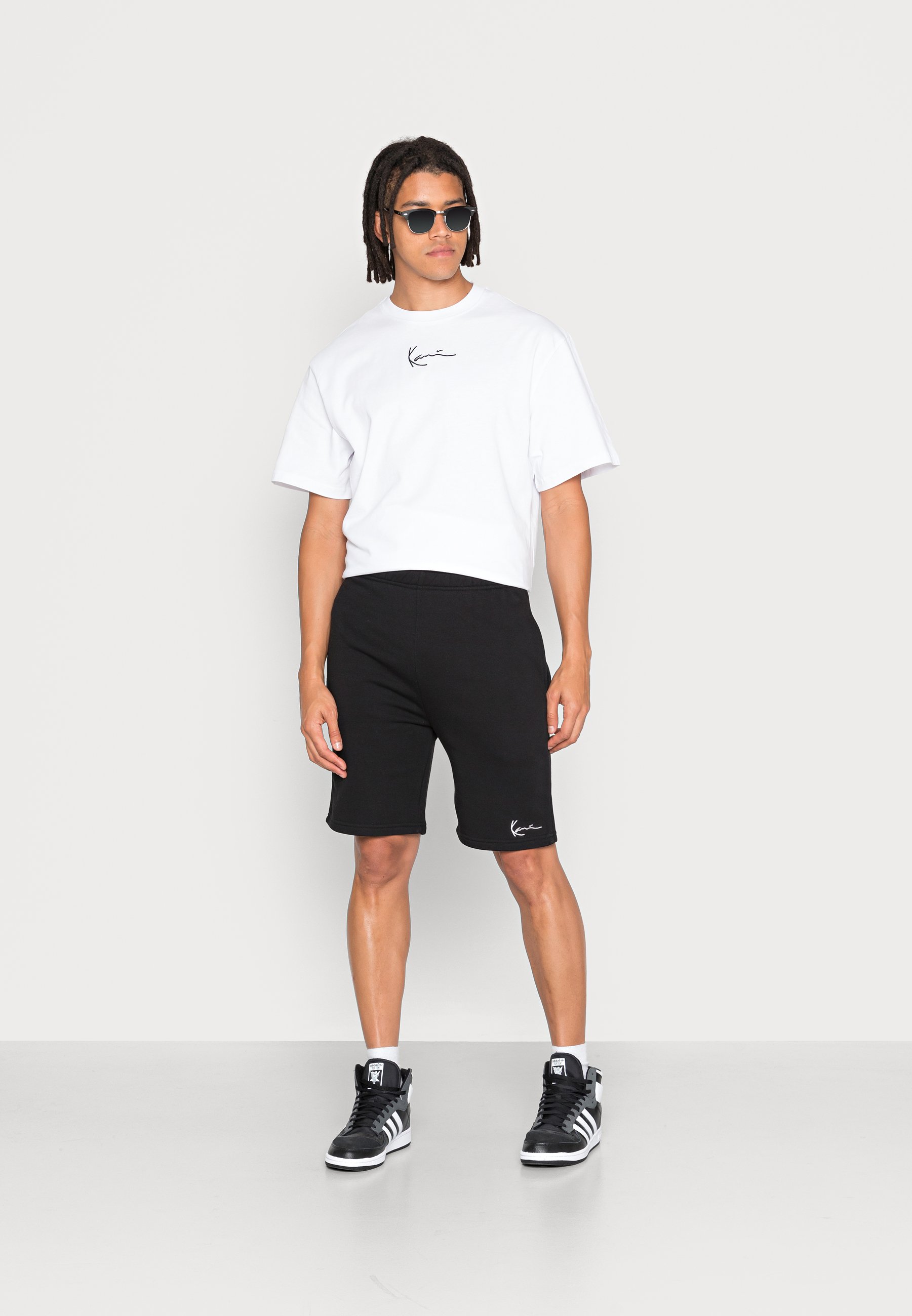 Karl Kani ESSENTIAL UNISEX 2 PACK - Shorts - black/ash grey/black -  Zalando.co.uk