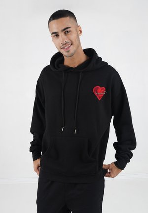 HEART PINNED - Sweat à capuche - black