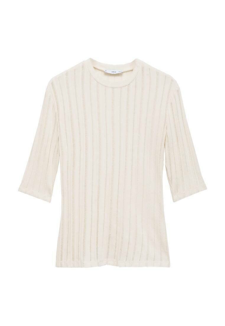 Mango T-shirt basic crème