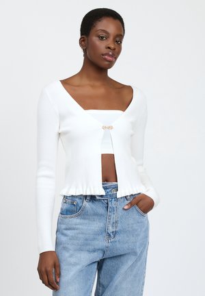 INFLUENCER FRILLED - Vest - milk