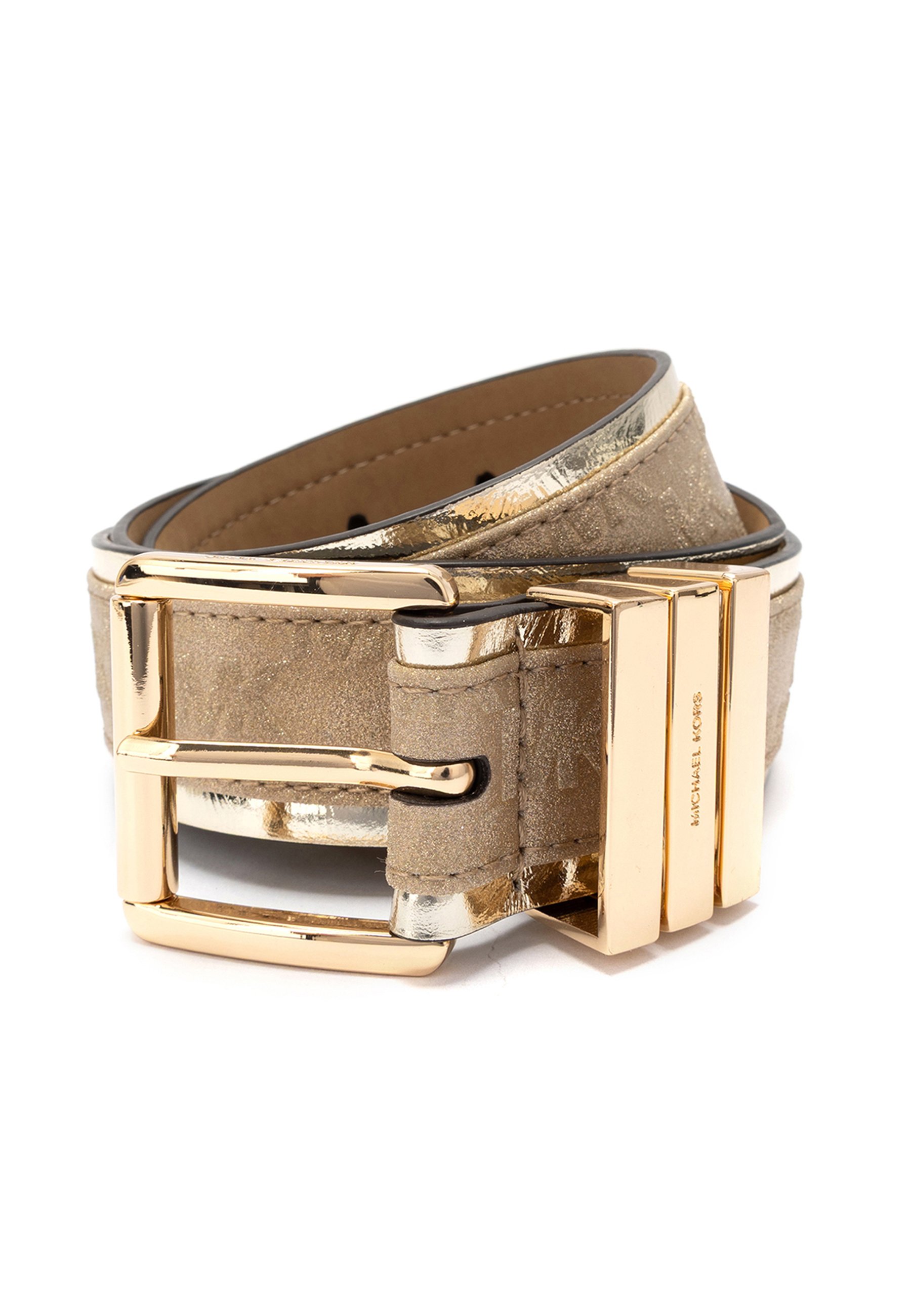 Michael Kors Gold Textured Belt MICHAEL Michael Kors PAVE LOGO BELT - Belt - gold-coloured  main image 2