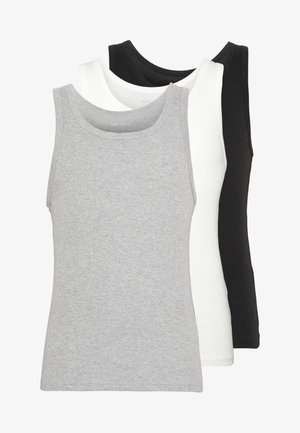 3 PACK - Undershirt - black/grey/white