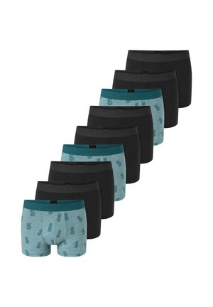95/5 COTTON - 9ER PACK SHORT - Boksershorts - schwarz/türkis