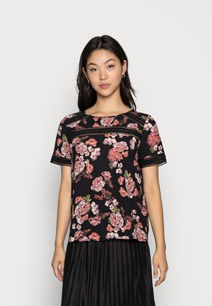 VISURASHA LACE - Print T-shirt - black delicate femme