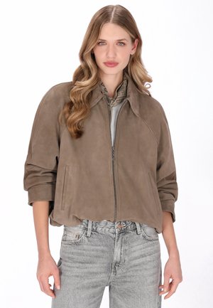Chaqueta de cuero - taupe