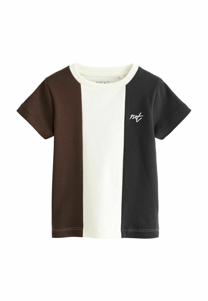 Next SHORT SLEEVE COLOURBLOCK REGULAR FIT - T-shirts print - grey brown