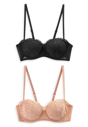 LIGHT PAD STRAPLESS  2 PACK - Reggiseno con spalline regolabili - black/nude