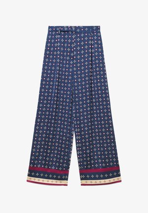 Calliope, PANTALONE LUNGO FANTASIA - Pantalon classique - var blu notte