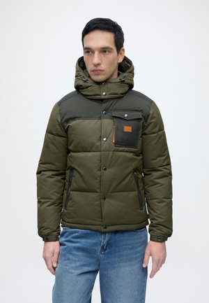 Scotch & Soda, HOODED PUFFER JACKET - Зимно яке - olive night