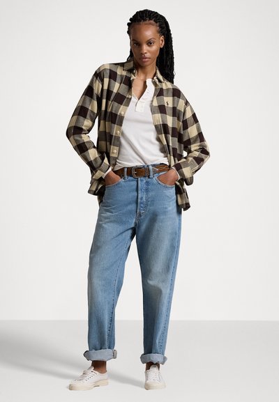 Polo Ralph Lauren RELAXED FIT PLAID COTTON SHIRT - Πουκαμίσα με κουμπιά - tan/brown