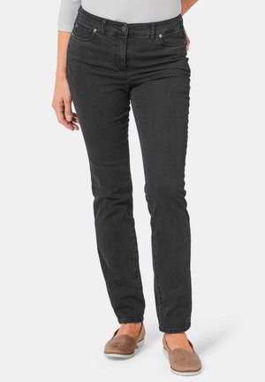 SUPER-STRETCH TRAGEANGENEHME MIT EXTRAHOHER - Straight leg jeans - grey