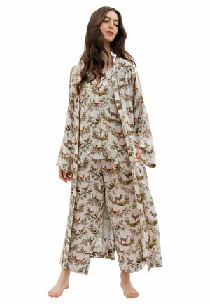 A NIGHT S TALE WOODLAND KIMONO CRYSTAL - Župan - grey