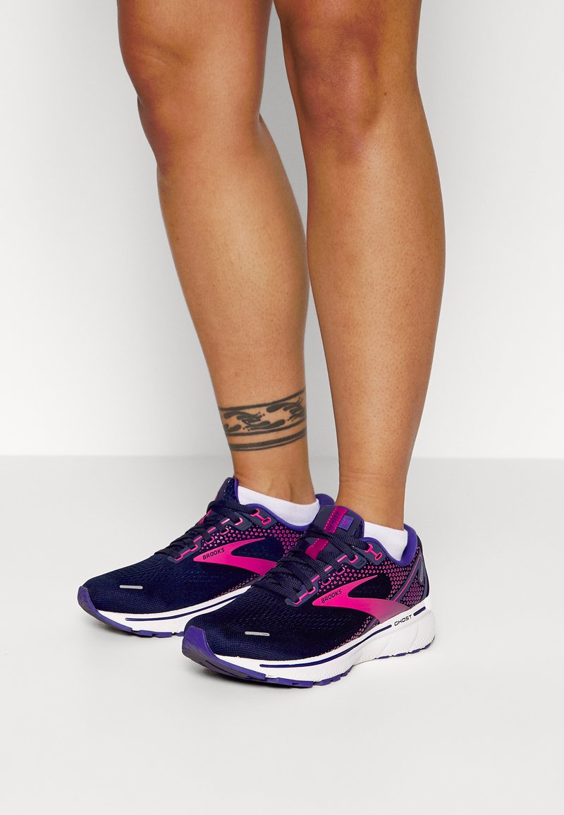 Brooks GHOST 14 Scarpe running neutre peacoat pink white/fuxia