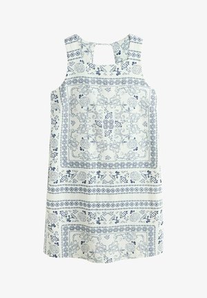 Next, Freizeitkleid - white blue tile print