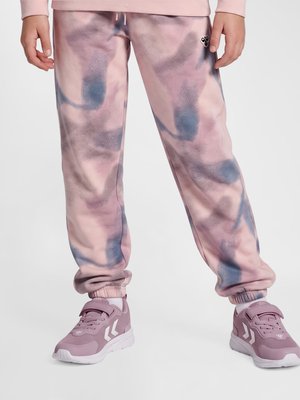 Hummel, HUMMEL HMLJR LOOSE AOP PANTS BEE UNISEX - Tracksuit bottoms - pale lilac