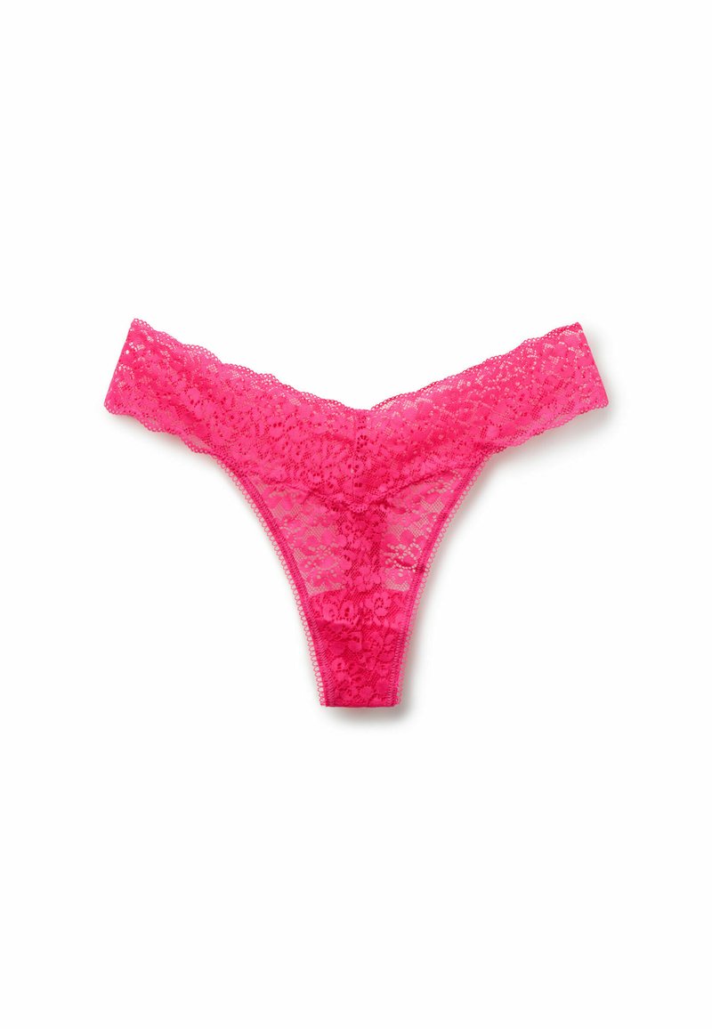 Monki - Perizoma bianco sporco con fiocco rosa
