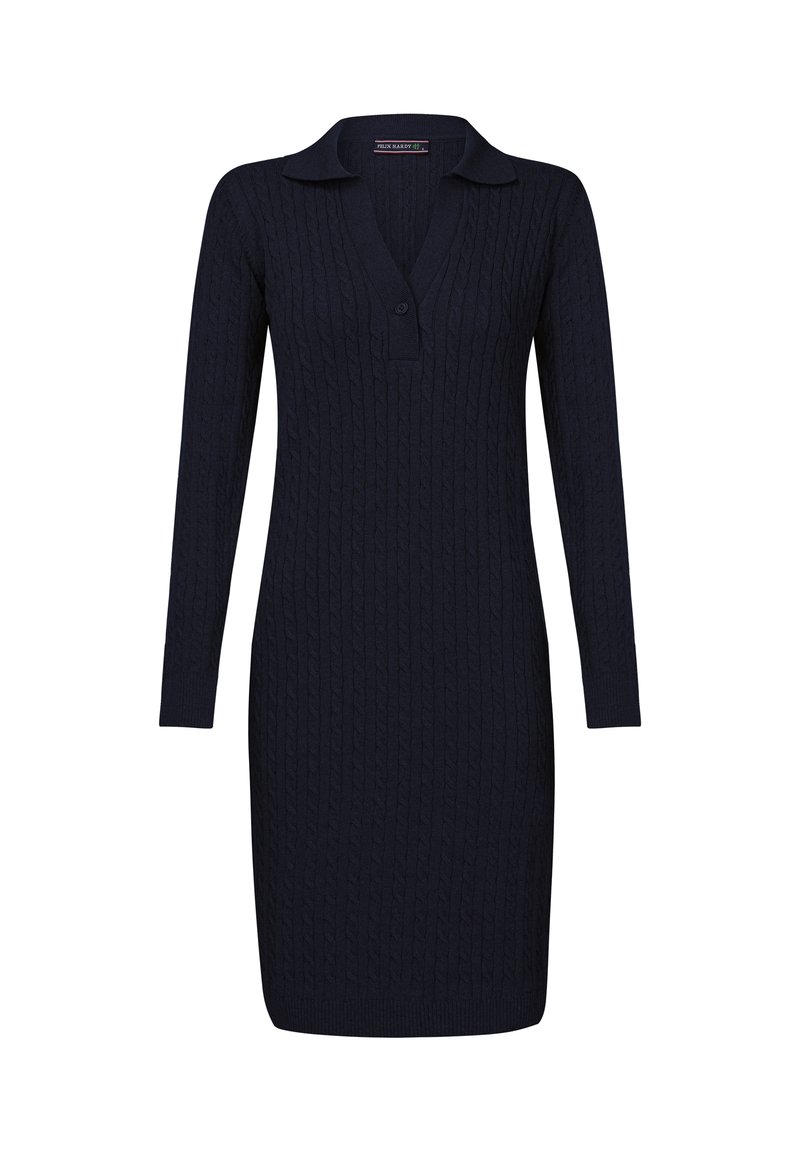 Felix Hardy LONG SLEEVE CABLE - Robe pull - dark blue/bleu marine ...