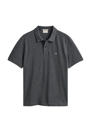 GANT, REG SHIELD SS PIQUE POLO - Poloshirt - antracit melange