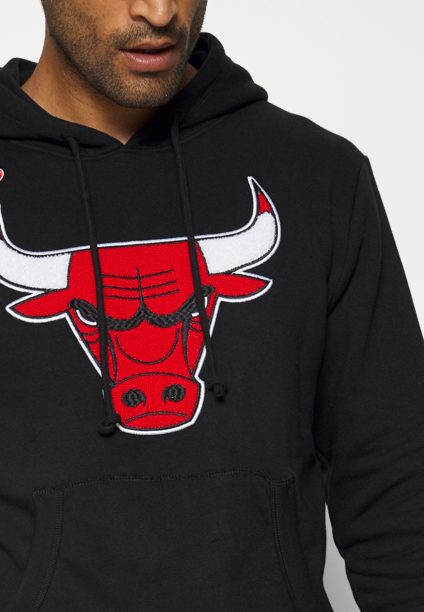 Mitchell \u0026 Ness NBA CHICAGO BULLS CHENILLE LOGO HOODY - Felpa con cappuccio  - black/nero - Zalando