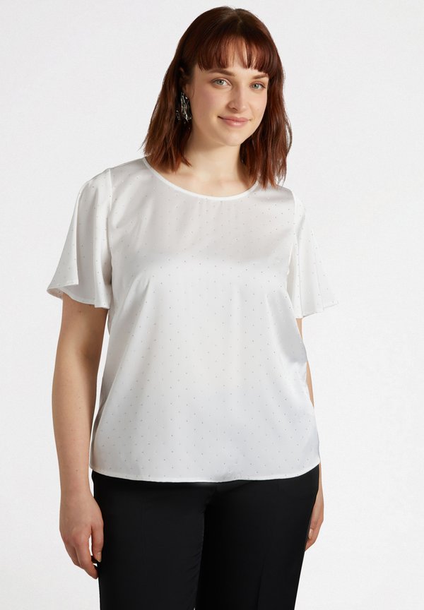 CON MICRO BORCHIE - Bluse - bianco