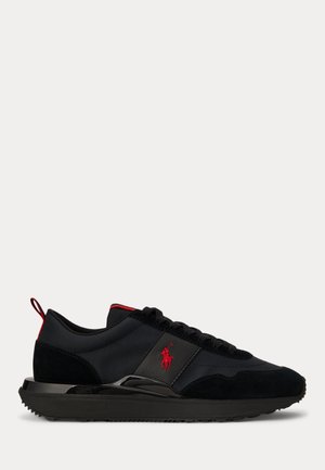 Polo Ralph Lauren, TRAIN 89 SUEDE & OXFORD SNEAKER UNISEX - Sneaker low - triple black/red