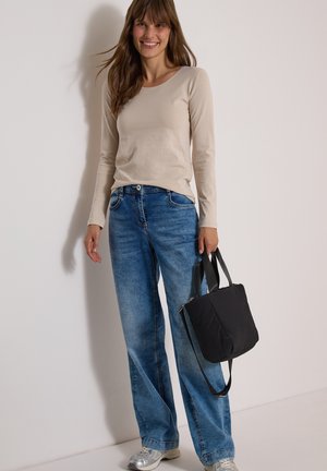 Cecil, BASIC CREW-NECK TOPS IN A 2-PACK - T-shirt à manches longues - cashmere beige black