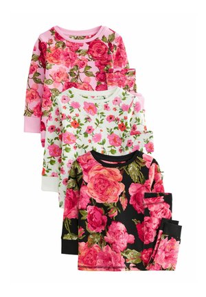 FLORAL 3 PACK REGULAR FIT SET - Pidžamas komplekts - pink black