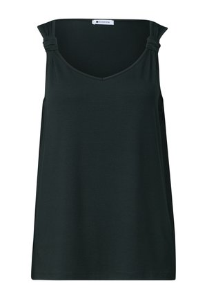 Street One, TOP MIT V-NECK UND KNOTENDETAIL - Débardeur - deep bound green