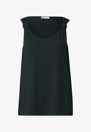 Street One, TOP MIT V-NECK UND KNOTENDETAIL - Top - deep bound green