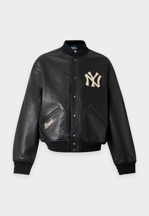 Polo Ralph Lauren, POLO RALPH LAUREN YANKEES LEATHER JACKET - Leather jacket - black