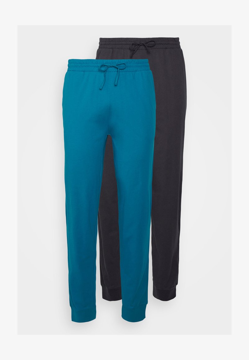 Pier One 2 PACK - Calças de pijama - dark grey/teal