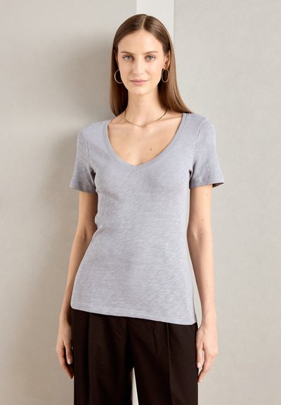 Marc O'Polo SHORT SLEEVE BOAT NECK - T-shirts basic - manic midnight ...