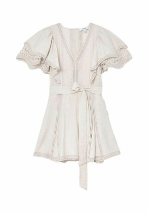 Reiss, REGULAR FIT - OPAL BRODERIE ANGLAISE BELTED FLIPPY DRESS . - Vestido informal - cream