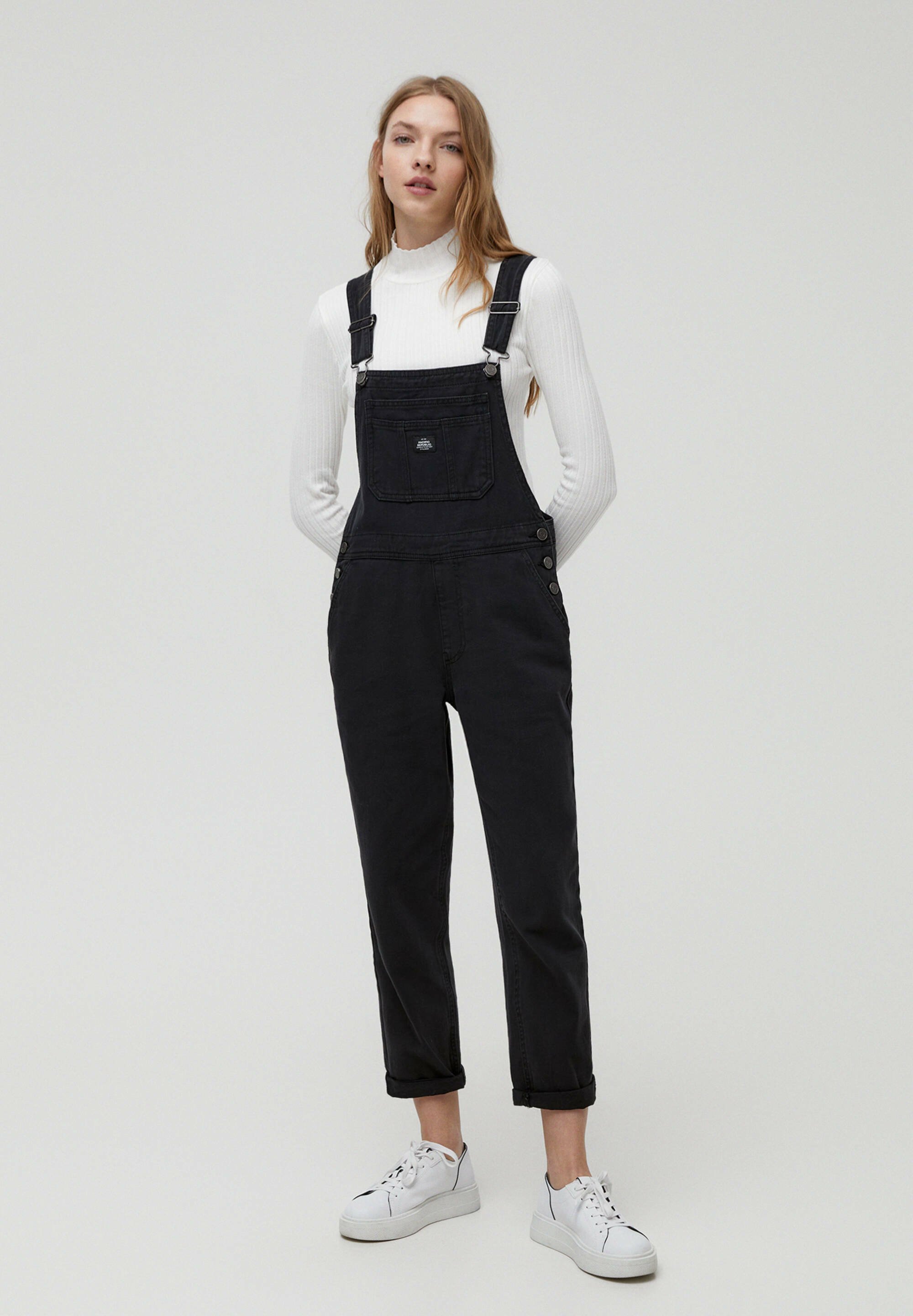 PULL\u0026BEAR Tuinbroek - black/Zwart - Zalando.nl