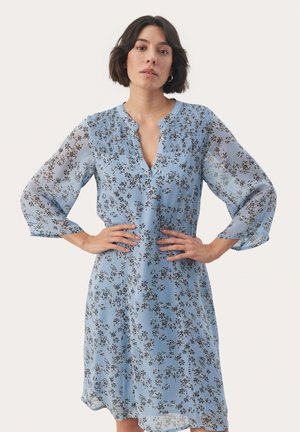 ELKAPW - Day dress - faded denim scattered flower