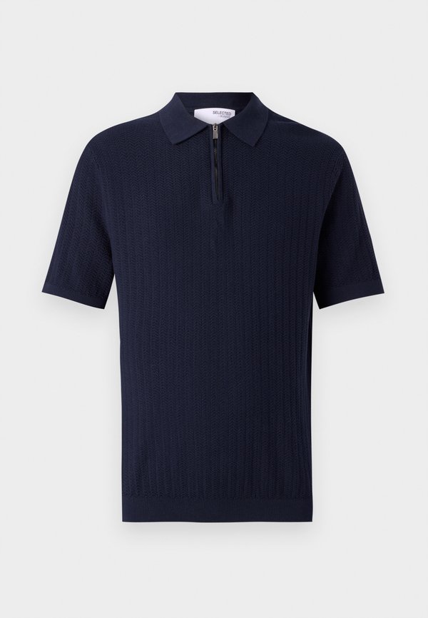 SLHCRAN STRUCTURE HALF ZIP - Polo shirt - sky captain4