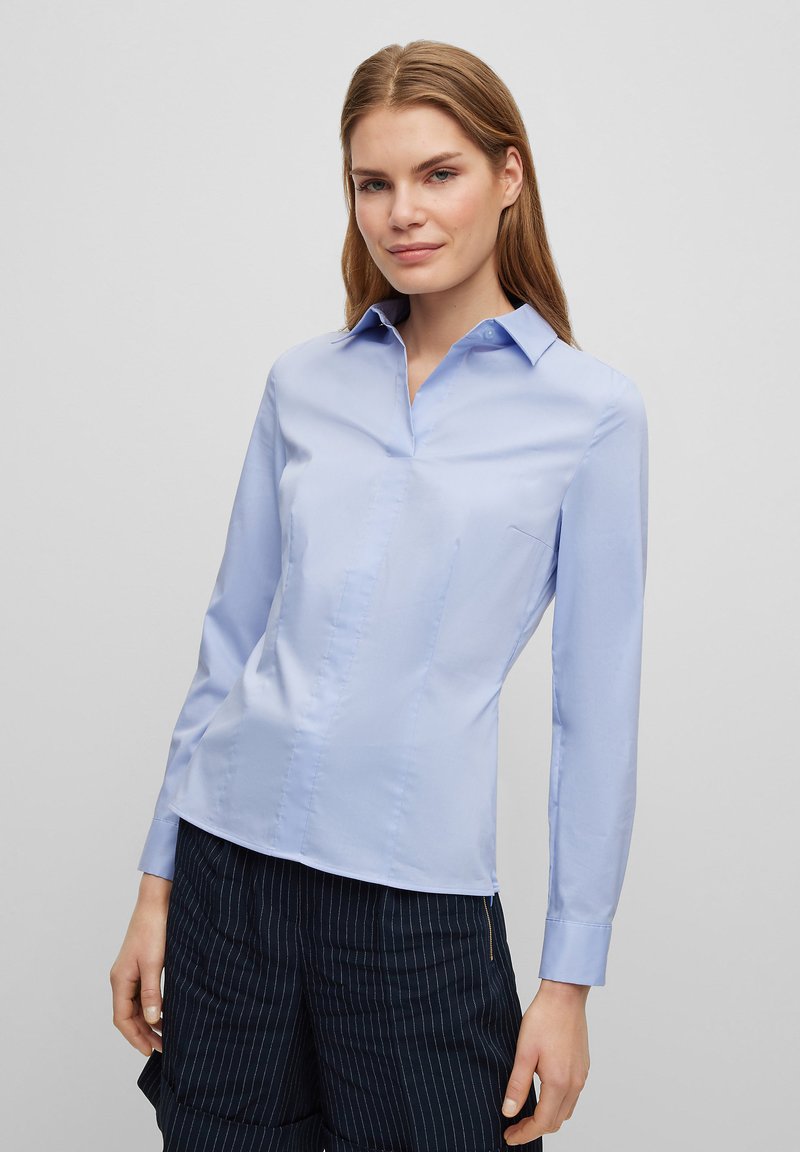 BOSS - BASHINAH - Button-down blouse - light blue, Enlarge