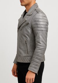CYCAS D'OR JORDAN PERFECTO - Veste en cuir - moon grey