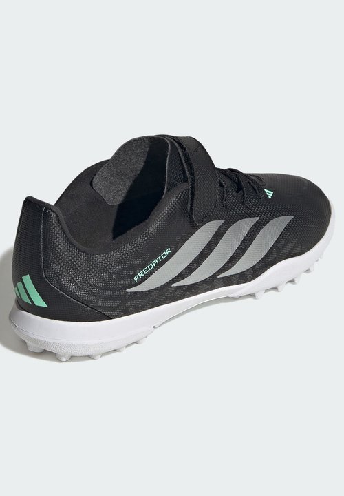 adidas PREDATOR CLUB HOOK LOOP TURF KIDS UNISEX - Botines de fútbol para césped - core black silver metallic pulse mint — photo 4