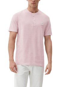 s.Oliver MIT HENLEY-AUSSCHNITT - Jednoduché tričko - altrosa