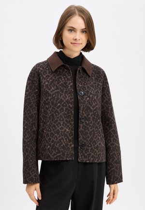 comma COMMA WOLLJACKE - Leichte Jacke - schwarz braun