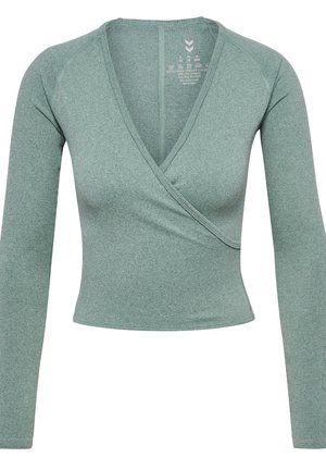 Hummel YOGA  SEAMLESS - Long sleeved top - chinois green melange
