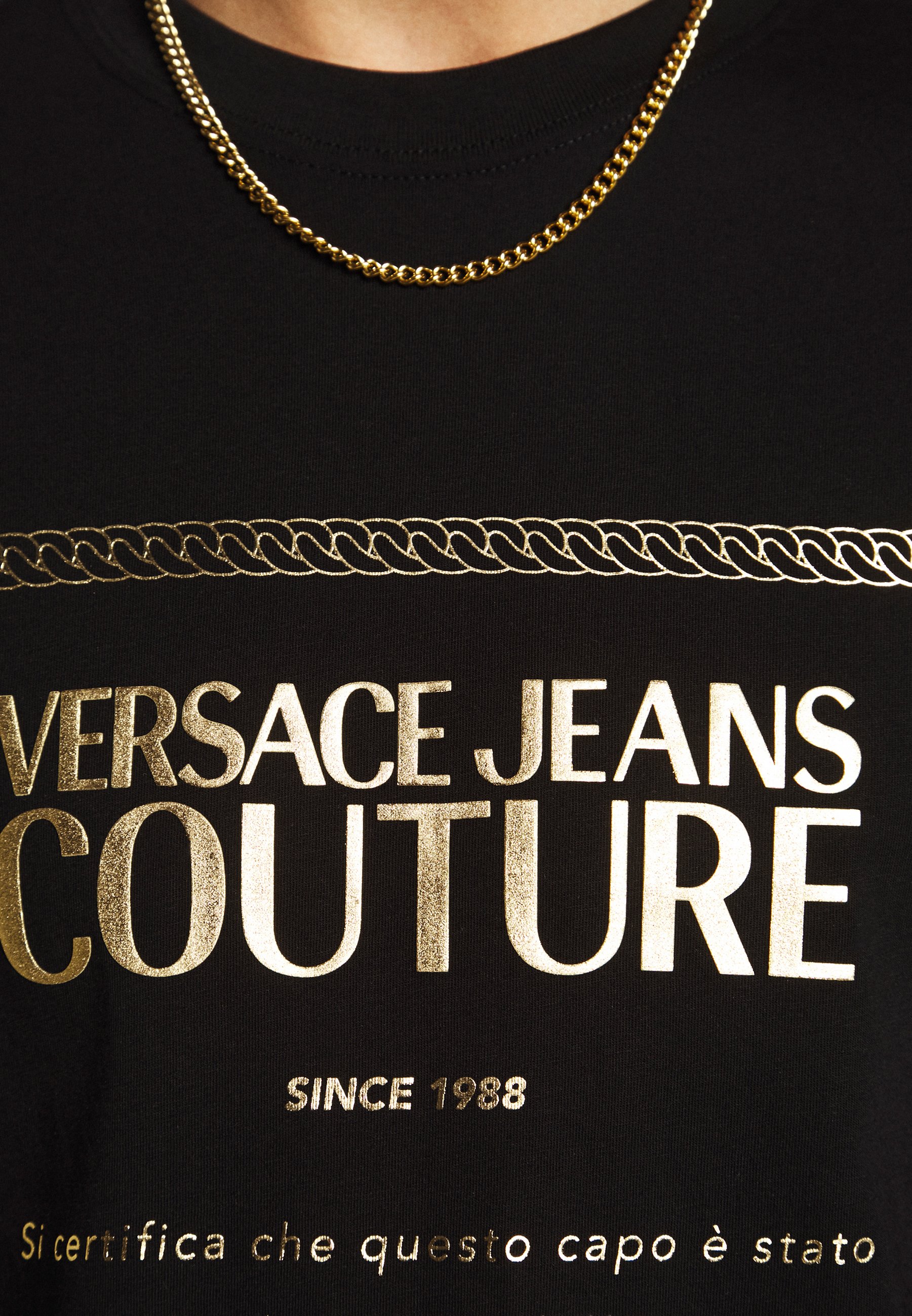 Versace Jeans Couture MOUSE T shirts med print black Versace Jeans Couture T-shirts med print - black/gold
