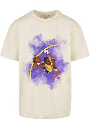 BASKETBALL CLOUDS 2.0 OVERSIZE - Camiseta estampada - sand
